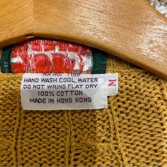 Vintage Izod Lacoste Croc Cable Knit Crewneck Sweater - Picture 5 of 9